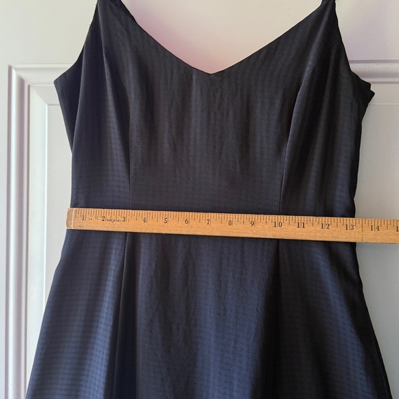 WHBM Black Lined Sheer Monochrome Gingham Pattern Maxi Dress - Picture 8 of 9